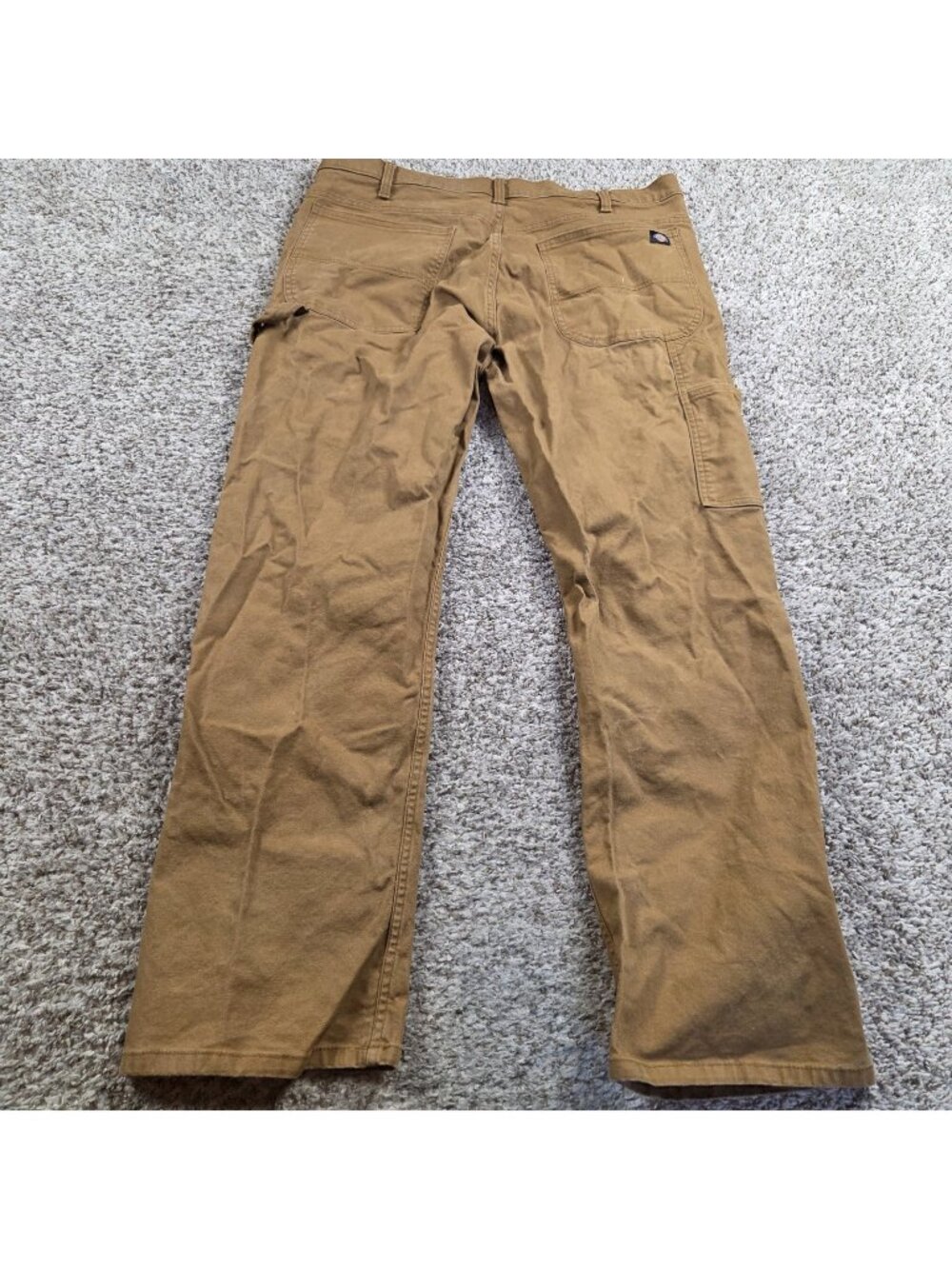 Dickies Jeans Mens 38x32 Brown Carpenter Denim Utility Workwear Flex